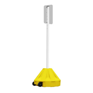 Roll-A-Post Portable Sign Post with 60" Power Post Plastic Signpost by Plasticade – Plastic, Yellow