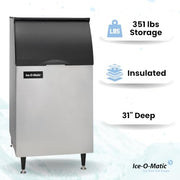Ice-O-Matic 351 lb Storage / Storage Bin / Silver Ice Machines