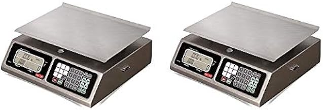 TORREY LPC40L Electronic Price Computing Scale, Rechargeable Battery, Stainless Steel Construction, 100 Memories, 8 Direct Access Keys, 40 lb (2-(Pack))