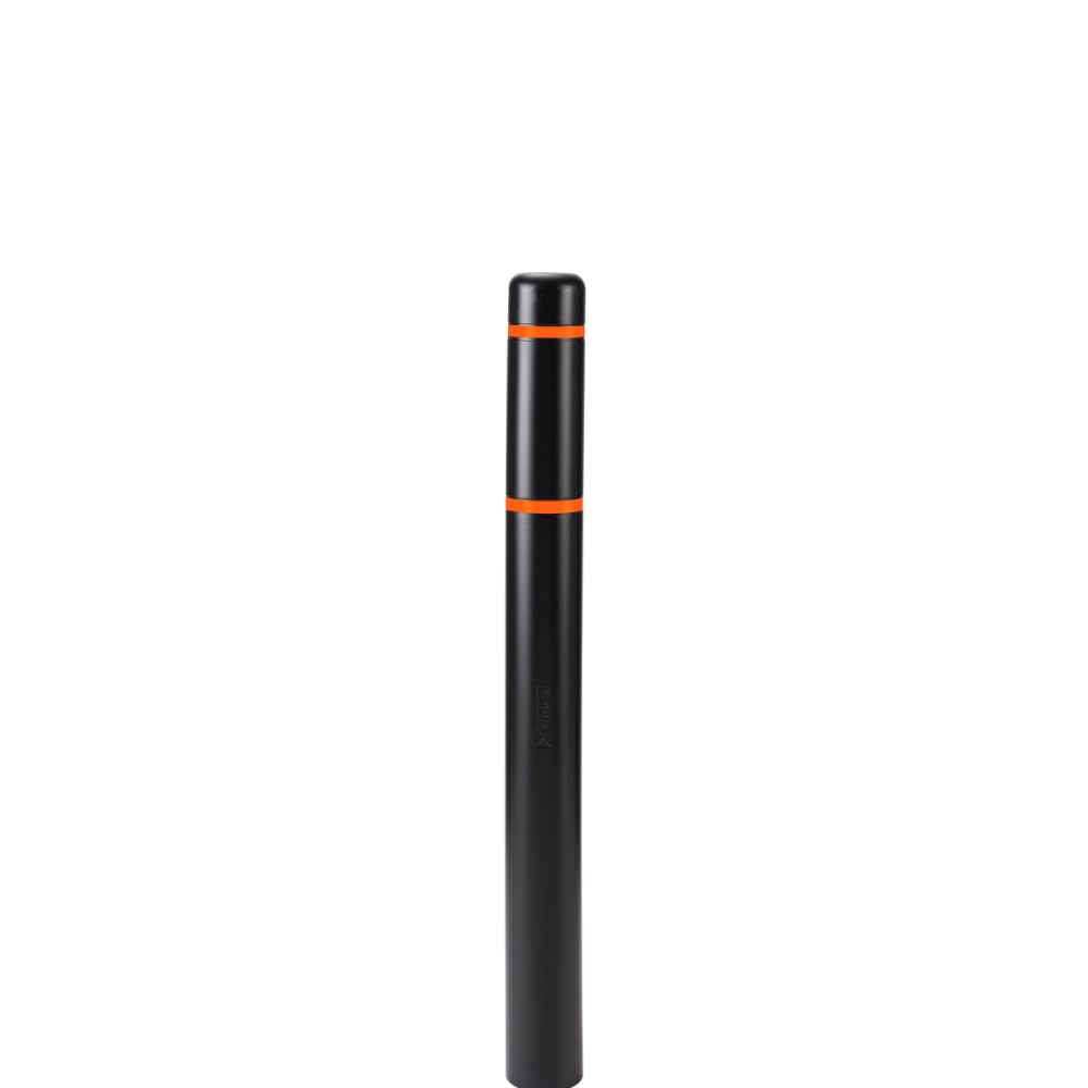 d 4" x 72" Bollard Cover Black - (Black Orange Tape) by Innoplast – Polymer, Black Orange Tape, Model BC472BKO