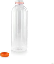 PacknWood 210BOUT502 16.9 oz Round Pet Bottle with Orange Cap - 150 Piece