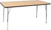 Learniture Adjustable Height Classroom Activity Table, Rectangle Activity Table for School and Home, 24" D x 60" W x 30" H, Maple/Graphite