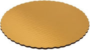 Vineland Packaging Scalloped Cake Circle Gold, 6.25" Diameter | 200/Case