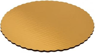 Vineland Packaging Scalloped Cake Circle Gold, 6.25" Diameter | 200/Case