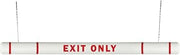 ClearanceGard 4" x 104" Clearance Bar Kit- Exit Only Lettering - Innoplast (White Red Tape)