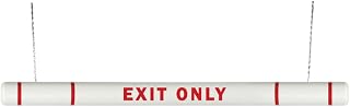 ClearanceGard 4" x 104" Clearance Bar Kit- Exit Only Lettering - Innoplast (White Red Tape)