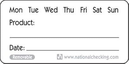 National Checking Company Dateit Product Removable Label 1 x 2 inch