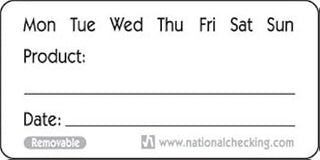 National Checking Company Dateit Product Removable Label 1 x 2 inch
