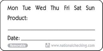 National Checking Company Dateit Product Removable Label 1 x 2 inch