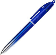 BIC Smooth Gradient Retractable Ballpoint Pen 4 Colours 1 mm Tip Blue Barrel