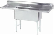 ADVANCE TABCO Scullery Sink,Square,18"x18"x14" FC-2-1818-18RL-X
