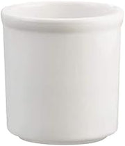 Crock Jar Color: White, Size: 5.5" H x 5" W x 5" D