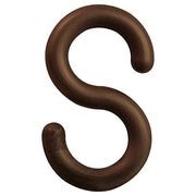 S-Hook, Acetal Copolymer, 1.5", Brown, 10/Pk by Mr. Chain – 12"L x 9"W x 1"H, Acetal, Brown, Model 30310-10
