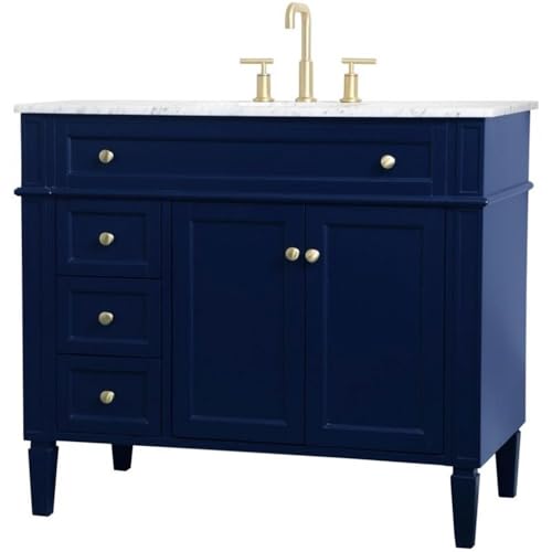 Elegant Decor 40" - Single / Blue / Modern Wheel Care