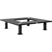 6' Square Outdoor Tree Bench by Global Industrial – 6 inches, Thermoplastic Coated Steel, Black, Model 277510BK