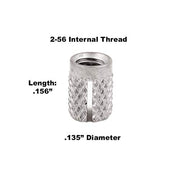 E-Z LOK 2-56 Pack of 10 / 2-56 / off-white or beige Nut Inserts