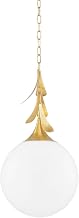 Mitzi H812701L-VGL Victoria - 1 Light Pendant 18.75 inches Tall and 13.75 inches Wide - Vintage Gold Leaf