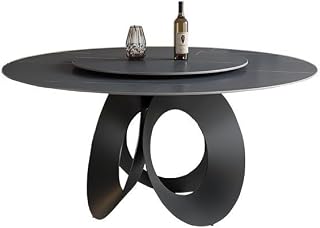 Mesa De Jantar Rock Plate Dining Table Simple Modern Small Household Turntable Round Diner Table(1.5mroundtable+90cm Turntable)