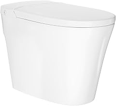 Swiss Madison Hugo H Power Flush Tankless Toilet 7" Back Outlet 1 GPF Non-Electric Toilet with Integrated Tank in Glossy White