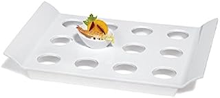G.E.T. ML-291-1-W, San Michele Collection, White 18" x 13" Tray w/12 Round Slots (Qty, 1)