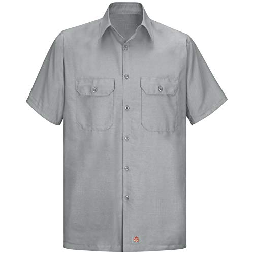 Red Kap Large Tall / Grey / Solid Rip Stop Shirt Tops