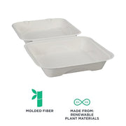 ECO PRODUCTS 9" x 9" / White / Classic Clamshell Take Out Containers