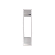 Freestanding Toilet Paper Holder Stand - White Bathroom Dispenser by HomeStock – Model FM11030MLB-1335
