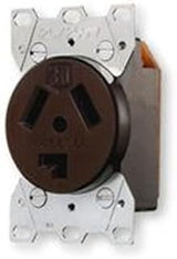Hubbell HBL9350 AC Receptacle NEMA 10-30 Female Black 125/250 Volt 30 Amp