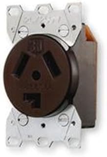 Hubbell HBL9350 AC Receptacle NEMA 10-30 Female Black 125/250 Volt 30 Amp