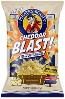 Pirate's Booty Cheddar Blast Extra White Cheddar Rice & Corn Puffs, 10 oz bag