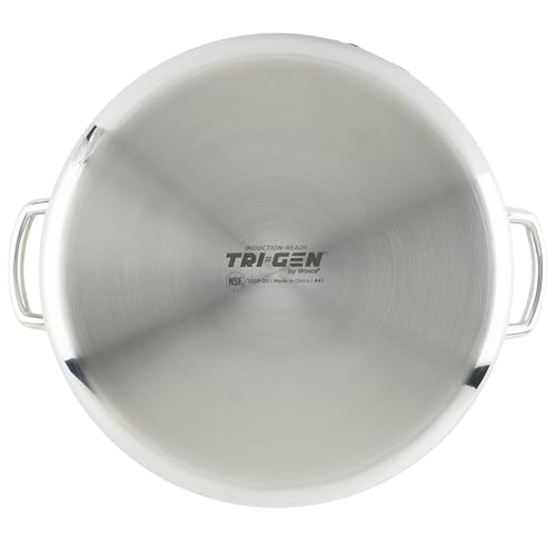 Winco 20 Quarts / Stock Pot TriPly / Silver Stockpots
