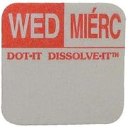 Dot-It - 81442 - Dissolve-It 1 in x 1 in Wednesday Label