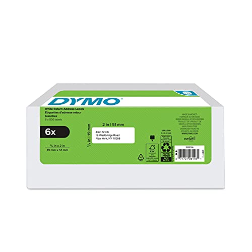 DYMO 6 Rolls / Return Address / White Address Labels