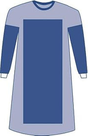 Medline SPT-2708CS Non Sterile Poly Reinforced Aurora Gowns, X-Large, Pack of 100