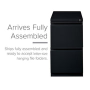 Hirsh Industries White and Black / Modern / 23.75" H X 15.00" W X 19.88" D Mobile File Cabinets