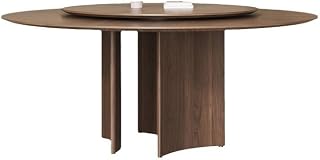 Mesa De Jantar Retro Dining Table for Small Household with Turntable Round Hotel Restaurant Diner Table