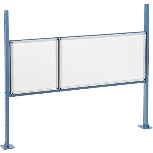 18"W and 36"W Whiteboard Mounting Kit for 60"W Workbench- Blue by Global Industrial – 60"W x 19"H, 16 Gauge Steel, Blue, Model 319180BL