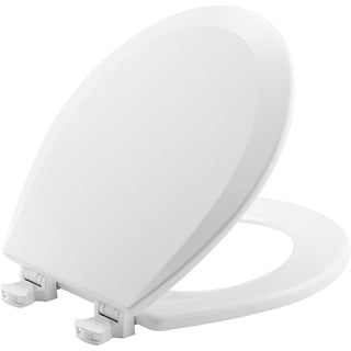 500EC Durable Wood Toilet Seat with Easy Clean Hinges by Bemis – Round, Wood, White, Pack of 6, Model 7B500EC6P 000