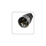 CS6365L AC Plug CA STD 50a 125/250v Male by Hubbell – Plastic, Black