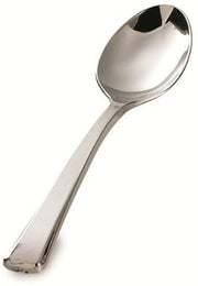 EMI-GWTS Glimmerware 6.25" Heavyweight Plastic Teaspoons, Silver-Like, 600 Per Case