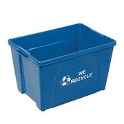 Recycling Bin by Global Industrial – 24"L x 16"W x 14.5"H, 18.0 gallons, Plastic, Blue, Model GTRUE18-01