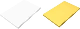 Prang Construction Paper Bundle - Bright White 100 Sheets, 12" x 18" and Yellow 100 Sheets, 12" x 18"
