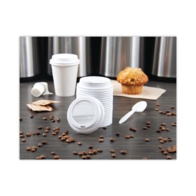 Solo TL38R2-0007 White Traveler Plastic Lid - For Solo Paper Hot Cups (Case of 1000) – Container Lid