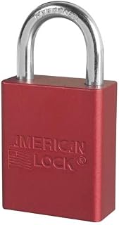 Master Lock American Lock A1105RED, No. A1105 Red Anodized Aluminum Safety Padlock (Pack of 24 pcs)