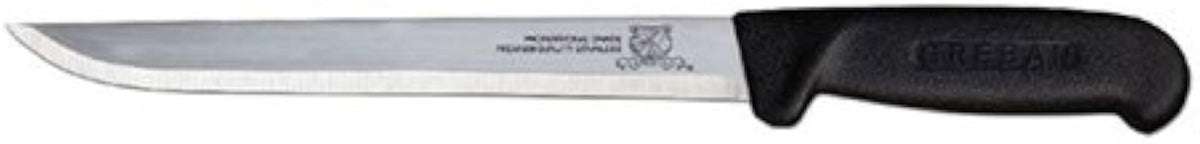 Omcan 42010GRE Fillet Knife with 8-Inch Straight Blade and Black Handle
