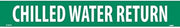 Pipe Marker - Pressure-Sensitive - Chilled Water Return, 25 PK, GRN, for Pipe Over 2-1/4",14"W