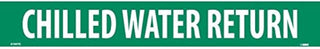 Pipe Marker - Pressure-Sensitive - Chilled Water Return, 25 PK, GRN, for Pipe Over 2-1/4",14"W