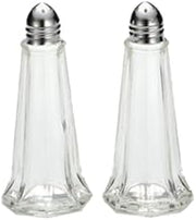 Tablecraft 83S&P Eiffel Tower Salt/Pepper Shaker, 1 oz., 1-7/8" Dia. x 4-3/8"H, Glass, Dishwasher Safe, Nickel Plated Tops, 24 Each per case