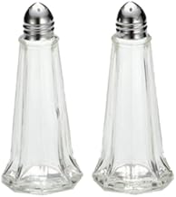 Tablecraft 83S&P Eiffel Tower Salt/Pepper Shaker, 1 oz., 1-7/8" Dia. x 4-3/8"H, Glass, Dishwasher Safe, Nickel Plated Tops, 24 Each per case