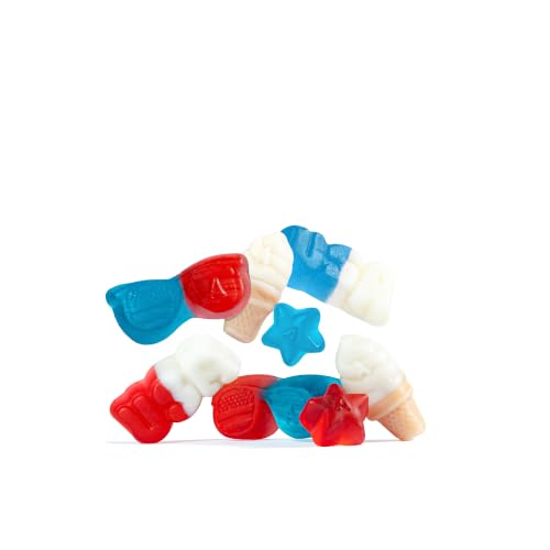 Albanese U.S. of YAY / 7 Ounce (Pack of 6) / Red, White, Blue Gummy Candy